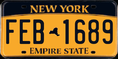 NY license plate FEB1689