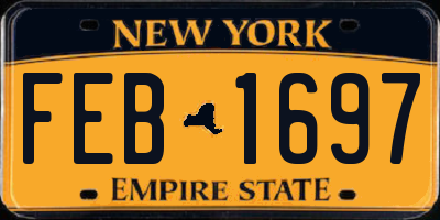 NY license plate FEB1697
