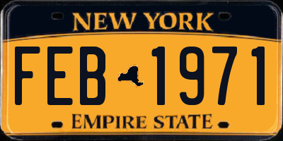 NY license plate FEB1971