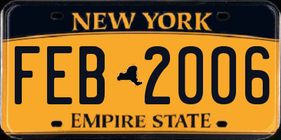 NY license plate FEB2006