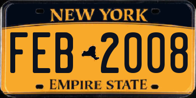 NY license plate FEB2008