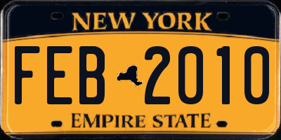 NY license plate FEB2010