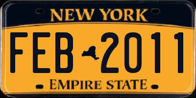 NY license plate FEB2011