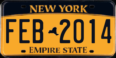 NY license plate FEB2014