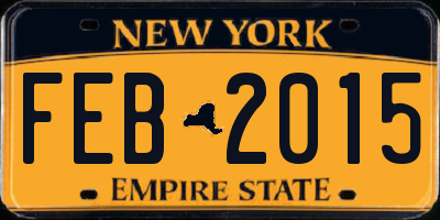 NY license plate FEB2015