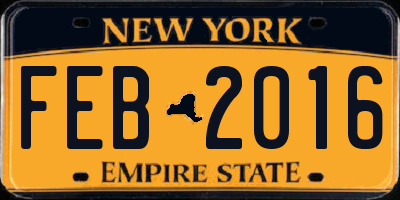 NY license plate FEB2016