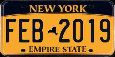 NY license plate FEB2019