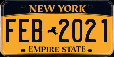 NY license plate FEB2021