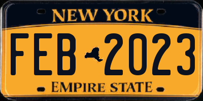NY license plate FEB2023