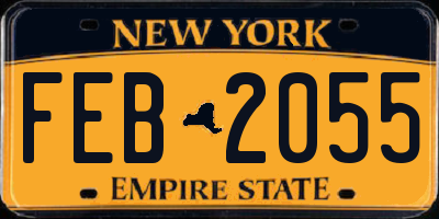 NY license plate FEB2055