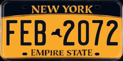 NY license plate FEB2072
