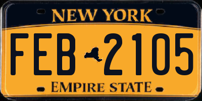 NY license plate FEB2105