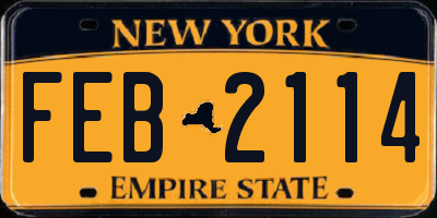 NY license plate FEB2114
