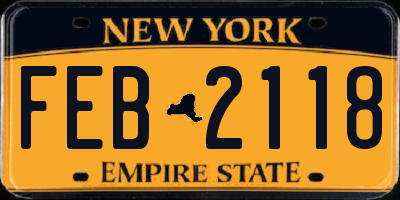 NY license plate FEB2118