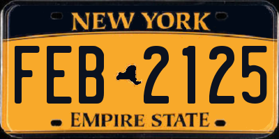 NY license plate FEB2125