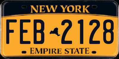 NY license plate FEB2128