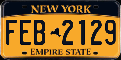 NY license plate FEB2129