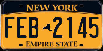 NY license plate FEB2145