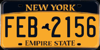 NY license plate FEB2156