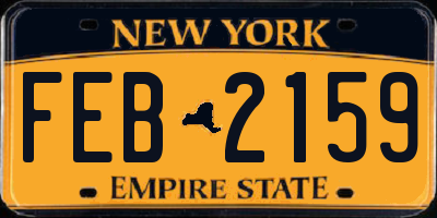 NY license plate FEB2159