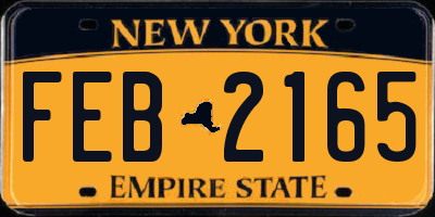 NY license plate FEB2165