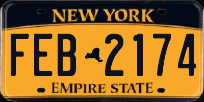 NY license plate FEB2174