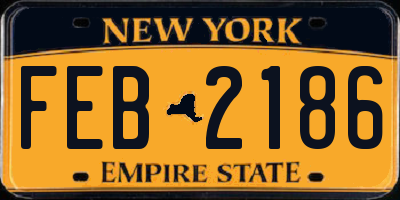 NY license plate FEB2186