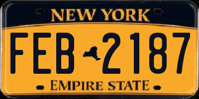 NY license plate FEB2187