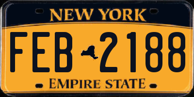 NY license plate FEB2188