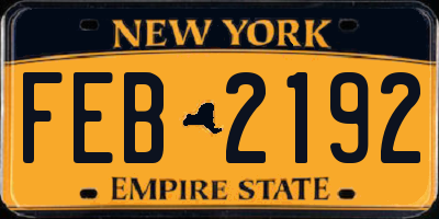 NY license plate FEB2192