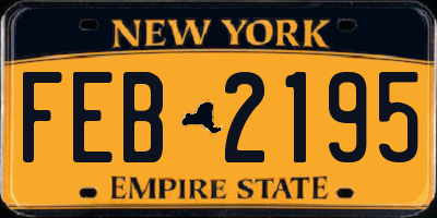 NY license plate FEB2195