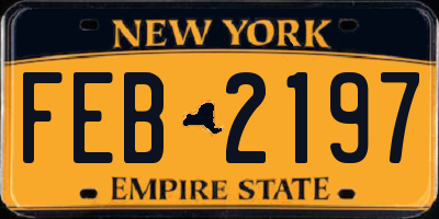 NY license plate FEB2197