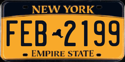 NY license plate FEB2199
