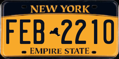 NY license plate FEB2210