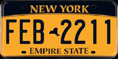 NY license plate FEB2211