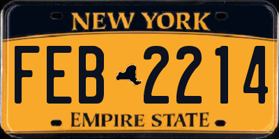 NY license plate FEB2214