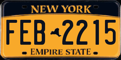 NY license plate FEB2215