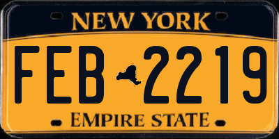 NY license plate FEB2219