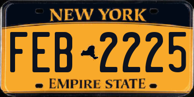 NY license plate FEB2225
