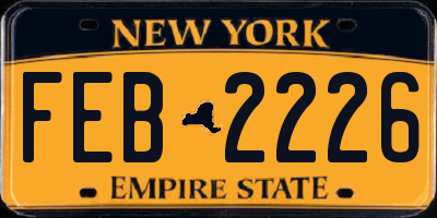 NY license plate FEB2226