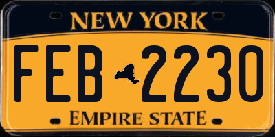 NY license plate FEB2230