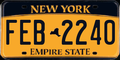 NY license plate FEB2240