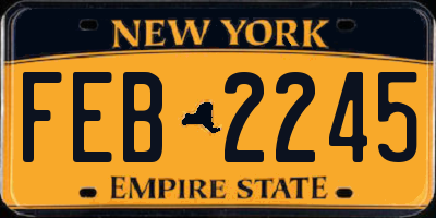 NY license plate FEB2245