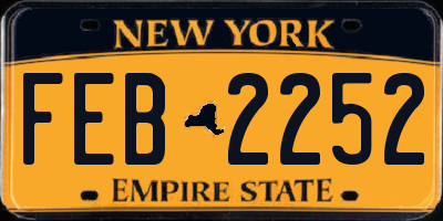 NY license plate FEB2252