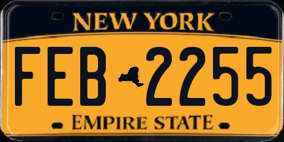 NY license plate FEB2255