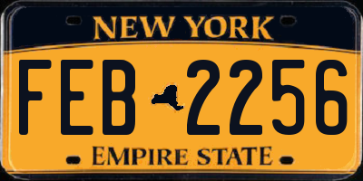 NY license plate FEB2256