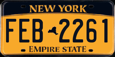 NY license plate FEB2261