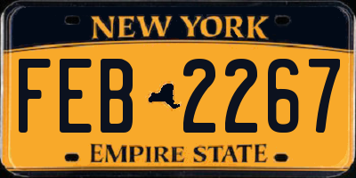NY license plate FEB2267