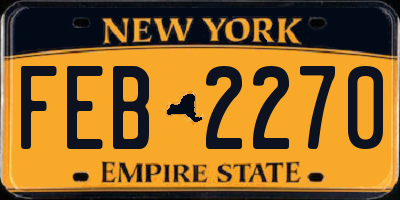 NY license plate FEB2270