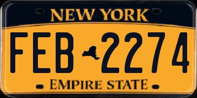 NY license plate FEB2274